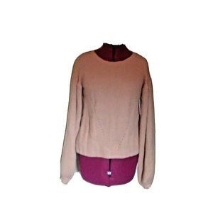 Maisie Womens Sweater Pullover Size Large Camel Bishop Sleeve